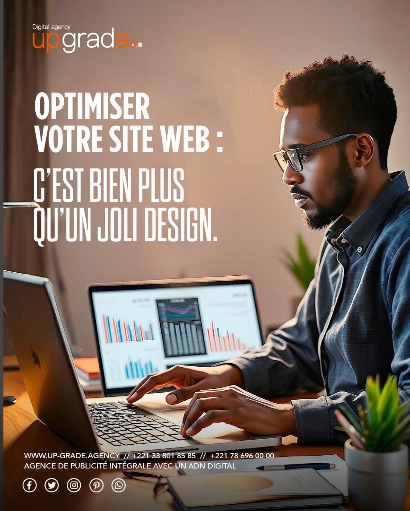 Avoir un joli site web, c’est bien, mais être visible, attractif et convertir vos visiteurs en clients potentiels, c’est mieux. Un site web, dans sa version digitale moderne, est un outil de conversion plus que jamais.
Il ne doit pas seulement refléter l’image de votre marque, mais aussi être optimisé pour le SEO, rapide, accessible et surtout, orienté vers la conversion.
Vous avez des produits et services exceptionnels ?
Nous vous aidons à les vendre efficacement en ligne grâce à une expérience utilisateur optimale, un contenu percutant et des appels à l’action bien placés. Le design est important, mais l’efficacité et la performance le sont tout autant !
#siteinternet #worldpress #digitalart #sites