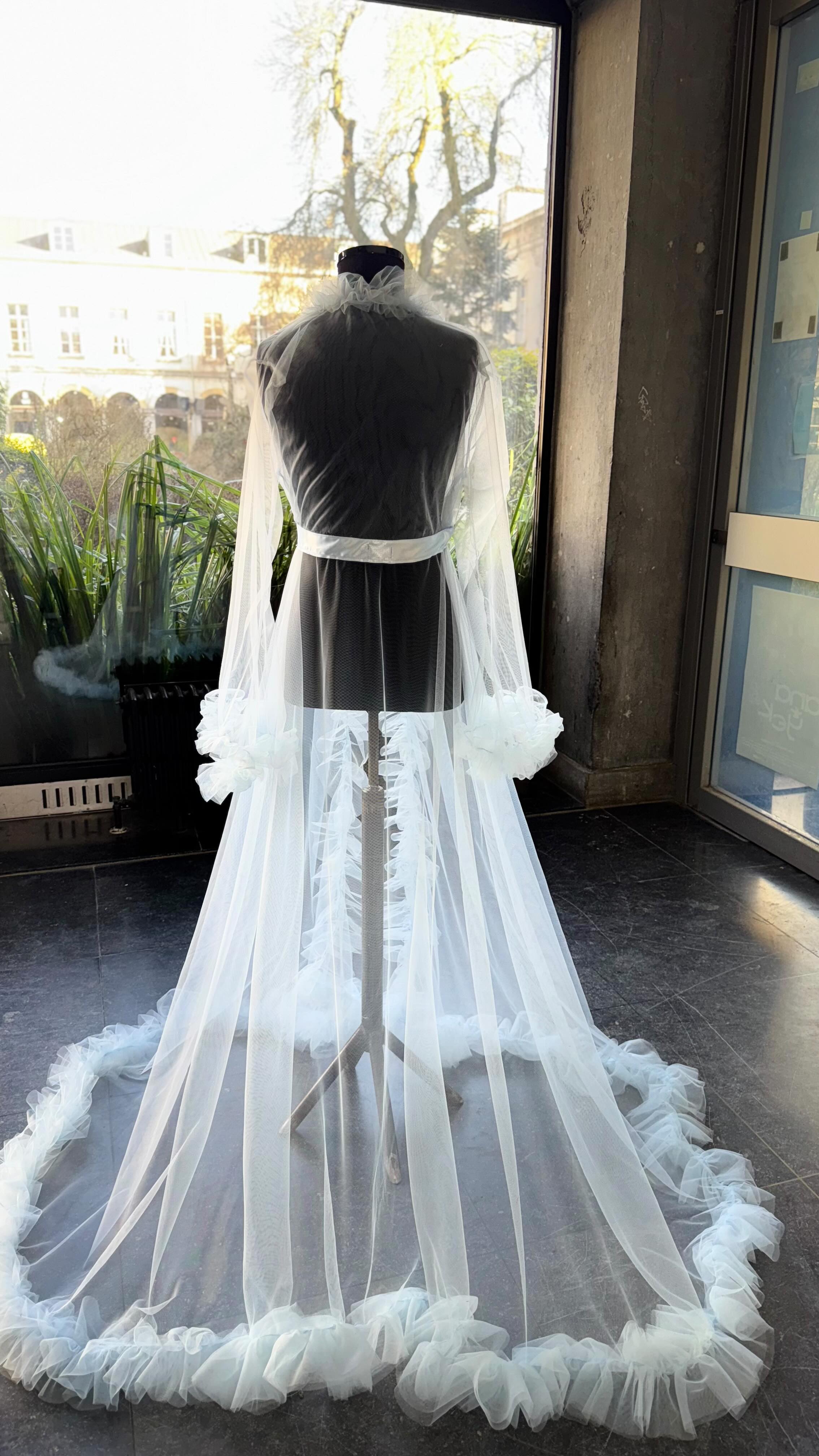 My favorite moment of the confection of a new piece is the last one, putting it on the mannequin, looking at it, looking at the finitions, the design, the aesthetic.
Being able to witness the final product after the hours spent on : sourcing materials, drafting patterns, cutting, sewing, ironing, …
And finally appreciating my work, before giving it out to my client.
Bespoke Déshabillé in baby blue, for @tcharly_drag
#costumedesign #costumedesigner #costume