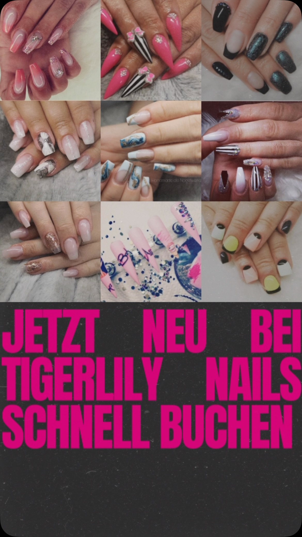 💅✨ NEU BEI TIGERLILY: NEXT-LEVEL NAILS! ✨💅
Du liebst außergewöhnliche Nägel? Dann bist du bei Tigerlily Nails genau richtig! Von classy French bis hin zu ausgefallenen Designs – wir bringen deine Nägel zum Strahlen. 🌟
💖 Einzigartige Designs
💎 Hochwertige Materialien
🔥 Perfekte Haltbarkeit
Jetzt Termin sichern und deine Nail-Game upgraden!
📍 Uhlandstraße 138, direkt U-Bahn Hohenzollernplatz
📲 Buchung per DM oder direkt im Studio
#TigerlilyNails #NailPerfection #BerlinBeauty #naildesigns #nailartist #freshnails #tigerlilywaxing #beautyberlin #lgbtqfriendly