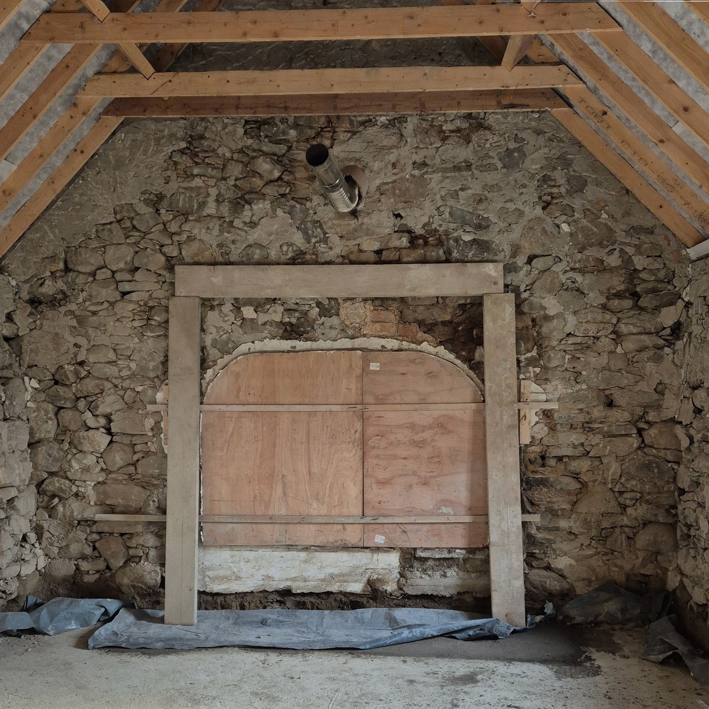 The framing of the hearth, as conceptualised on site and then developed to a final design.
#restoration #architecture #renovation #wildatlanticway #conservation
