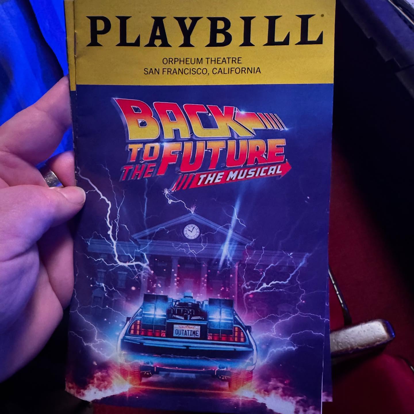 Musical Night - Back to the Future The Musical!!!!
#backtothefuturemusical #backtothefuture #musical #sanfrancisco #love #theatre #orpheumtheater #bsf #broadwaysf #playbill
