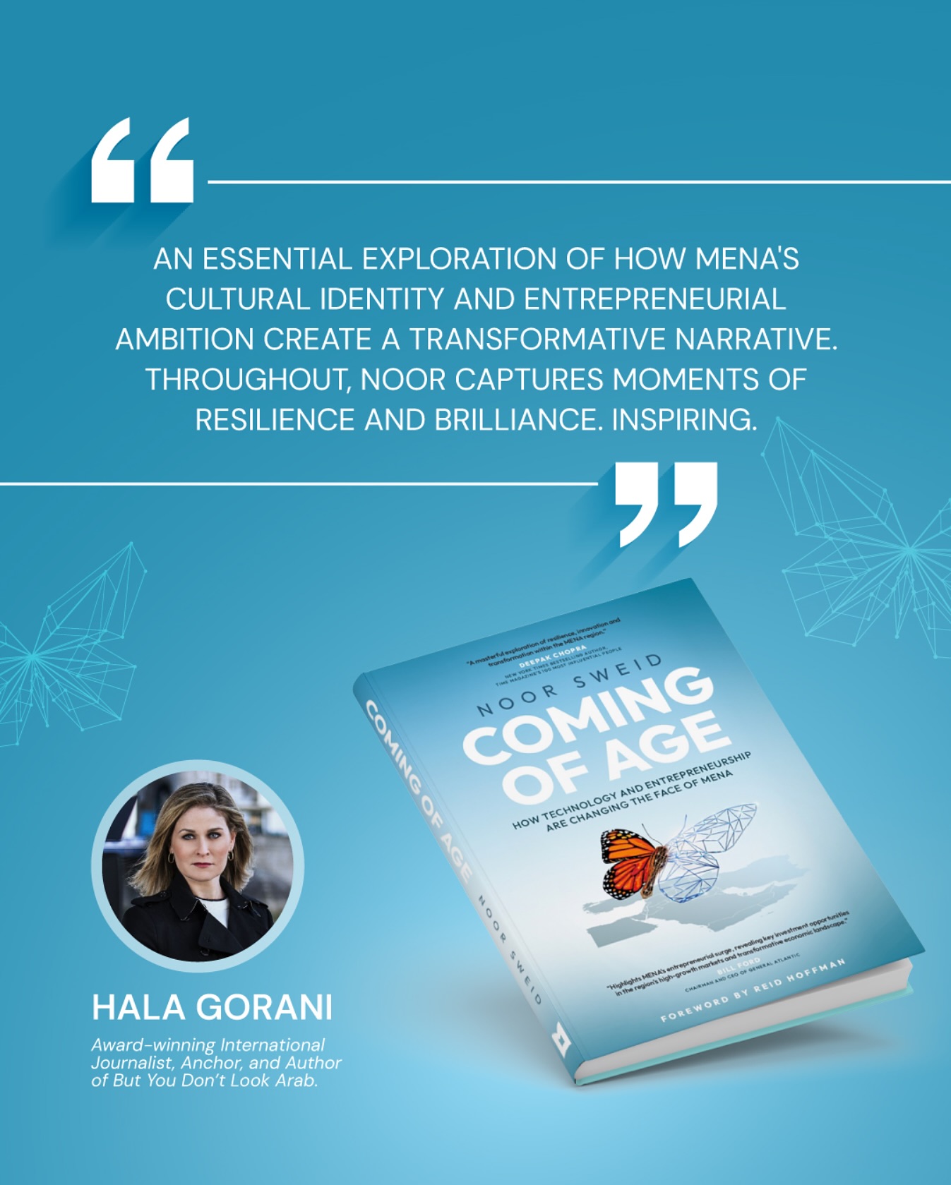 Grateful for Hala Gorani’s endorsement of the book - truly an honor! 📖