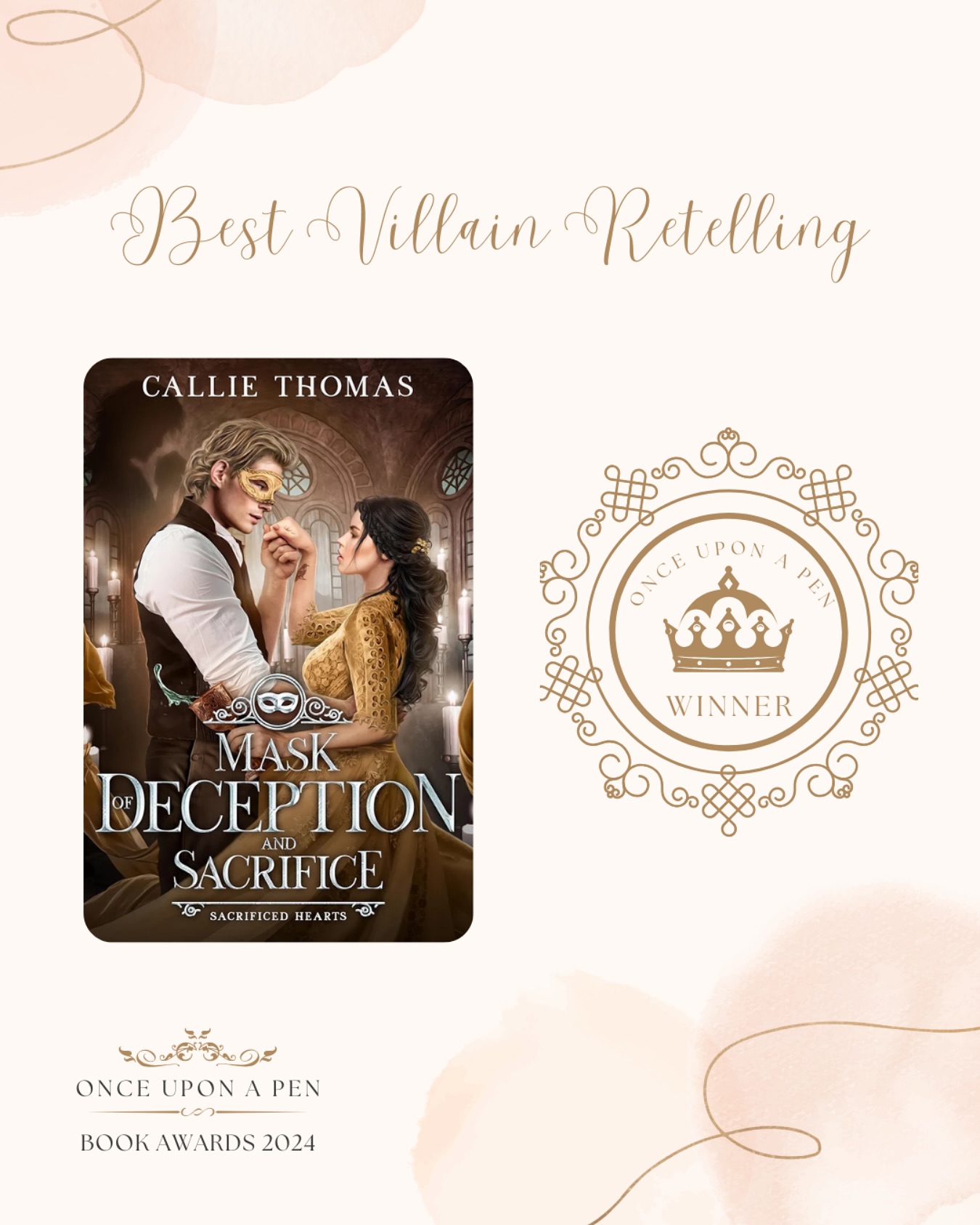 š„¹ Wowā¦just wow! Iām honored to have been nominated and even more in awe that I won. Thank you so much to all of you who voted for Mask of Deception and Sacrifice. There arenāt enough words to express my gratitude. I appreciate you so much! ā¤ļøš„°
To learn more about the Once Upon a Pen group, check out their profile: @fairytaleauthors. There you can access their discords. Thereās one for authors and one for readers.
#fairytaleretelling #onceuponapen #bookaward #villainretelling #jekyllandhyde #phantomoftheopera #beautyandthebeast #fantasyromancebooks