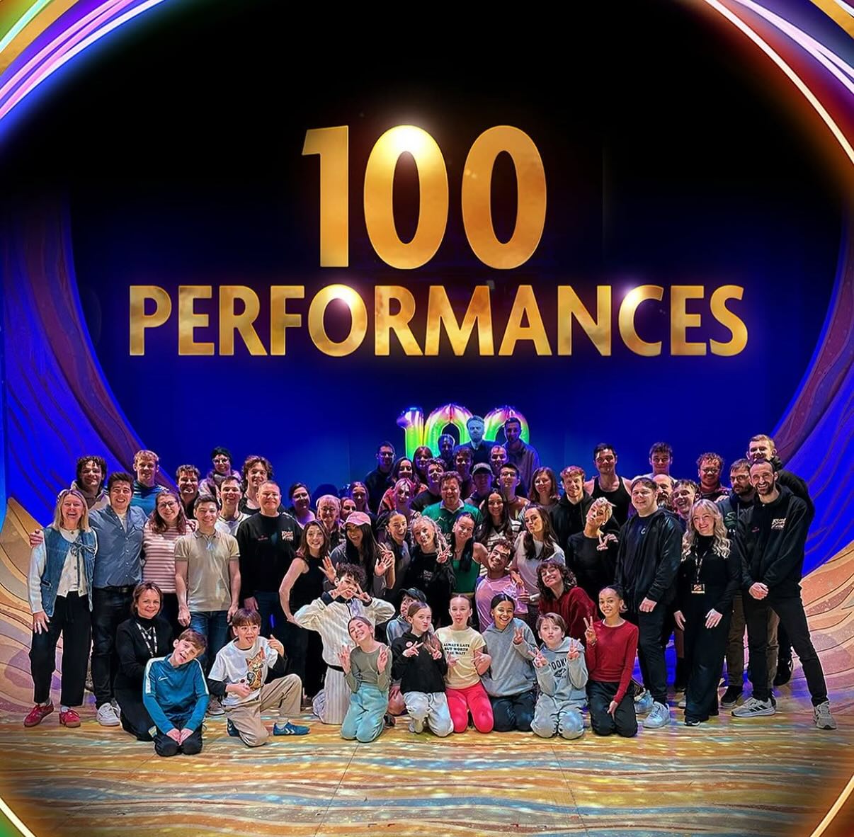 100 performances of @josephmusical and there’s our Zachary at the front loving life on tour 🌈 #GOGOGO #JosephMusical #KTTA