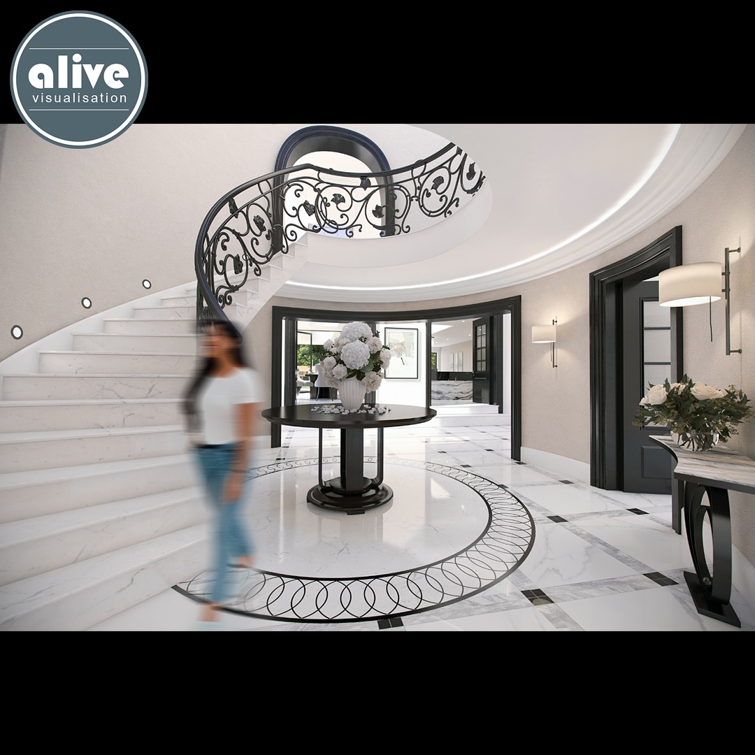 Manor House CGIs North Wales. When you have an entrance hall as good as this, it should be showcased, not many entrance have I created a CGI of over the years but this must be one of the best I’ve worked on. Love it!
.
.
We are ALIVE VISUALISATION 3D Architectural CGI Studio - Servicing the North West, North Wales & Anglesey with high quality CGIs - www.AliveVisualisation.co.uk
.
.
#CGI #CGIs #3drenders #propertydevelopment #propertymarketing #3dvisualisation #alivevisualisation #propertydeveloper #propertybrochure #architecturalvisualisation #architecturalcgi #architect #architects #propertyforsale #Cheshire #property #architects #newhomes #Chester #planningpermission #StHelens #propertyforsale #Liverpool #NorthWales #NorthWest #IsleOfAnglesey #alivevisualisation
www.AliveVisualisation.co.uk