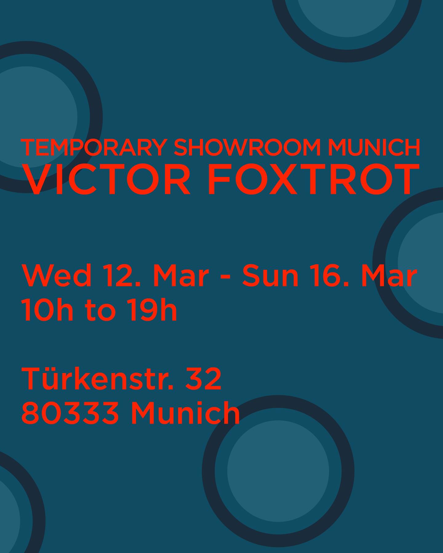 WE WILL BE BACK IN MUNICH 🩵♥️ AND ARE VERY MUCH LOOKING FORWARD TO SEEING YOU THERE
VICTOR FOXTROT temporary store
At Heldenreizer Contemporary
Türkenstr. 32
80333 Munich
Wednesday, 12. Mar to Sunday 16. Mar from 10h-19h