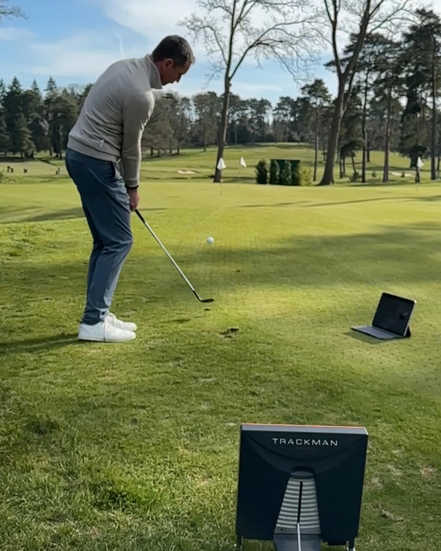 Some data and sunshine assisted short game practice. The main goal is to hone a stock shot which launches at a predictable height and make speed the only variable. The ability to make it “just a feel shot” is earned in this way. Needs as much love as long game. #shortgame #golflessonssurrey