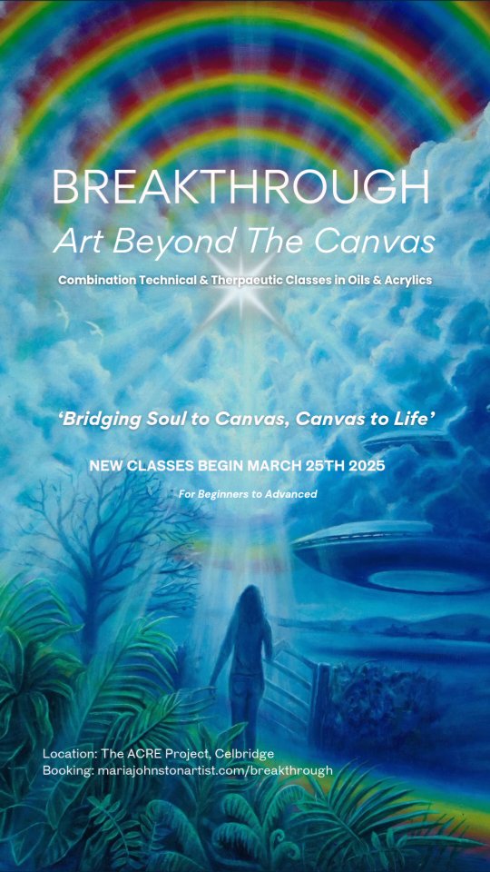 It's time to Breakthrough 💥 It's time to remember the reality of your creative magic, time to reconnect with artist in you.
This is my second round of classes 'Breakthrough - Art Beyond the Canvas' hosted in @acreprojectcelbridge
This is a holistic approach to teaching art, which goes much further than many other traditional art classes, enable participants to really go deep with their art and produce work that will astound.
Heal while you learn. This is a safe space to go into areas of your life you have been having difficulty with and process it out safely and powerfully at the canvas.
🌈Create work that is uniquely yours and speaks of you and your journey
🌈Move through unconscious blocks and limitations that have stopped you from creating in the past
🌈Develop your skills as an artist, and move past the frustrations of your perceived limitations.
🌈Draw important links between your inner world, your art, and what is happening in your daily life.
🌈Come away with a powerful transformational painting that has ripple on affects into your life.
This class runs every Tuesday from 6:30 -8:30pm for 6 weeks
Suitable for absolute beginners to more advanced painters.
Spaces are limited. Booking link is in my bio.
✨️✨️✨️✨️
For those not living nearby, I want to bring these classes as a 1 day workshop to as many places in Ireland as I can. If you would like to see this in your area and learn from me to paint the gems that lay within you, let me know!
Comment below with where you where you want to see these workshops ⬇️✨️💙🙏☺️
#art #artclasses #artclasseskildare #Breakthrough #oils #acrylics #learntopaint #visionaryart #visionaryartist #paintingclasses #paintingworkshops #magic #healing #therapeuticart #healingthroughart #Ireland #artclassesireland