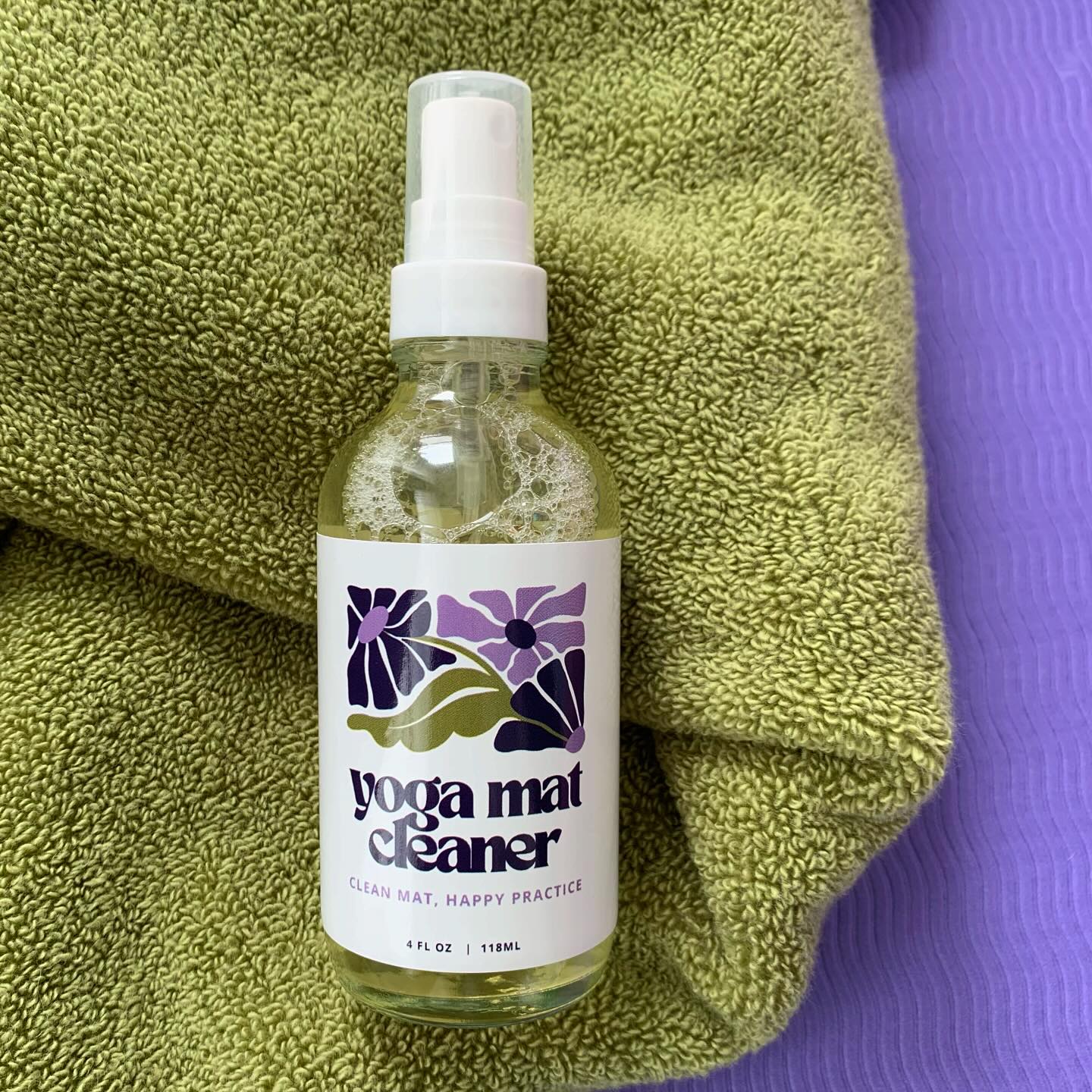 YOGA MAT CLEANER 💜 This gorgeous spray is filled with beautiful natural scents, the perfect blend for Spring 🌿
