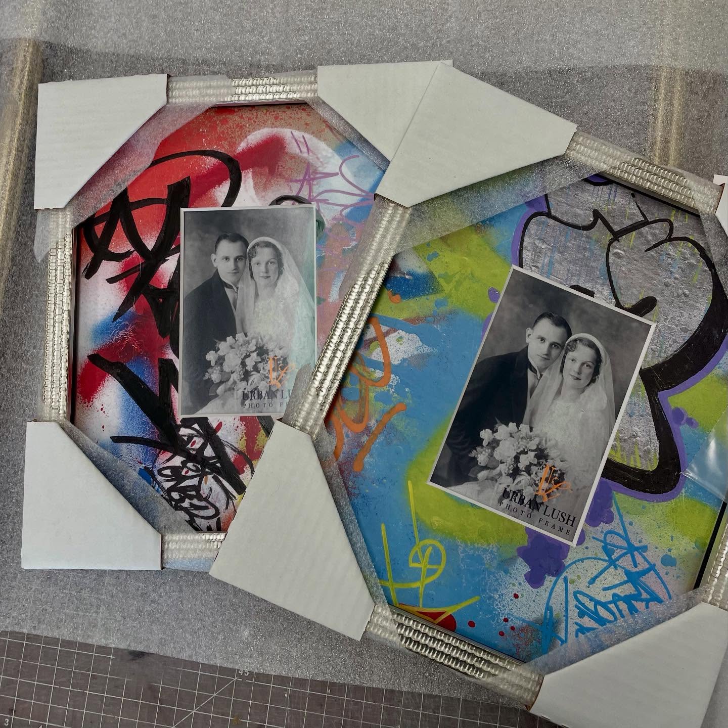 Nothing makes my heart sing more than having an Urban Lush photo frame (or two) find a new home! Made in house with the highest grade materials, they’re unique in design, and created with love and excitement! Pop in to check out the entire line. #urbanlushframes #uniqueframe #graffitti #uniquegifts #customartframing #madeintheusa #norwoodma #coutureplanetbags