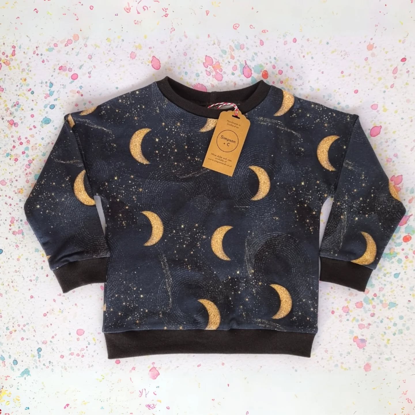 Painted Night sweaters have been super popular this week! I have three left in stock, in 18-24 months, 3-4 years and 5-6 years.
Get 10% off your order with code FINAL10 or 20% off over £40 with FINAL20. Remember to order by Friday if you want to catch me before I go on maternity leave!
#uniquekidsclothes #moonjumper #gothickids #gothmum #scottishsmallbusiness #scottishmums #scottishkids #UKMakers #madeinedinburgh