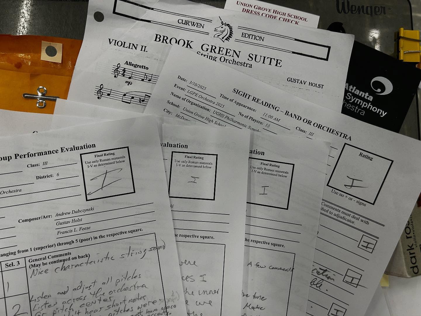 The Philharmonic and Symphonic Orchestras return Superior! All 1’s! Some of the highest subcategory scores we’ve had in a while as well!