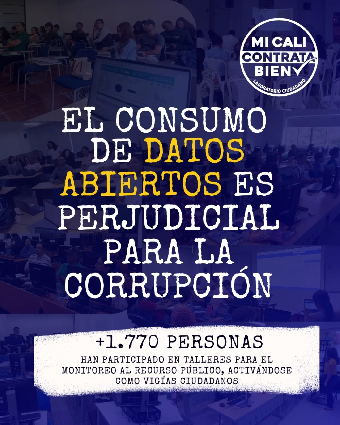 🖥️Celebramos la semana de los #DatosAbiertos #OpenDataDay❗ El acceso a la información pública en formatos accesibles y operables es fundamental para la transparencia y ejercicios de control social. 🧩
📍Mi Cali Contrata Bien hace uso de los datos abiertos del #SECOP para el seguimiento a la contratación de @alcaldiadecali
➕información, ➕ #DatosAbiertos, ➕#PoderCiudadano. Todos juntos contra la corrupción👊🏽
Créditos de la frase: jsebastianbotero 😎