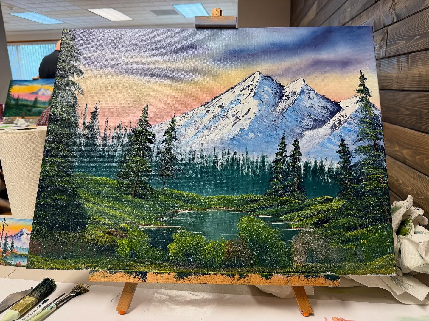 It was so cool to paint with others and see how different all of them came out. Thanks to @paintwithbram for the guidance and thanks @northbendartandindustry for hosting. I can’t wait to come back!! Thank you to my amazing wife @coolnara for the awesome birthday present!!
