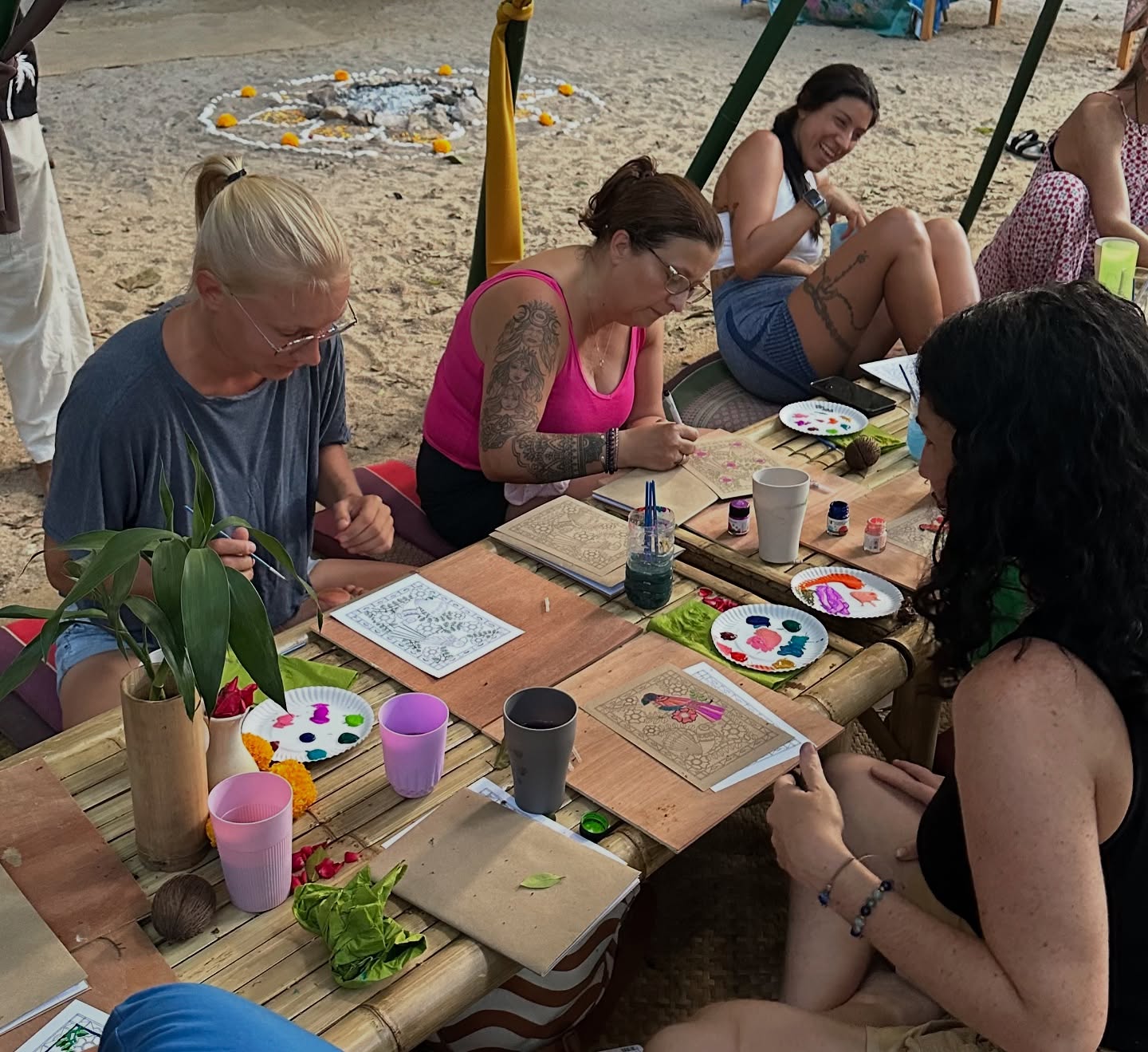 Reliving the colorful moments from our Madhubani art workshop in beautiful Krabi, Thailand. The creativity was incredible! We're thrilled to be bringing more Indian art experiences to Thailand. Stay tuned for upcoming workshops!
#krabithailand #krabiworkshop #indianart #workshops #grateful #blessedandgrateful