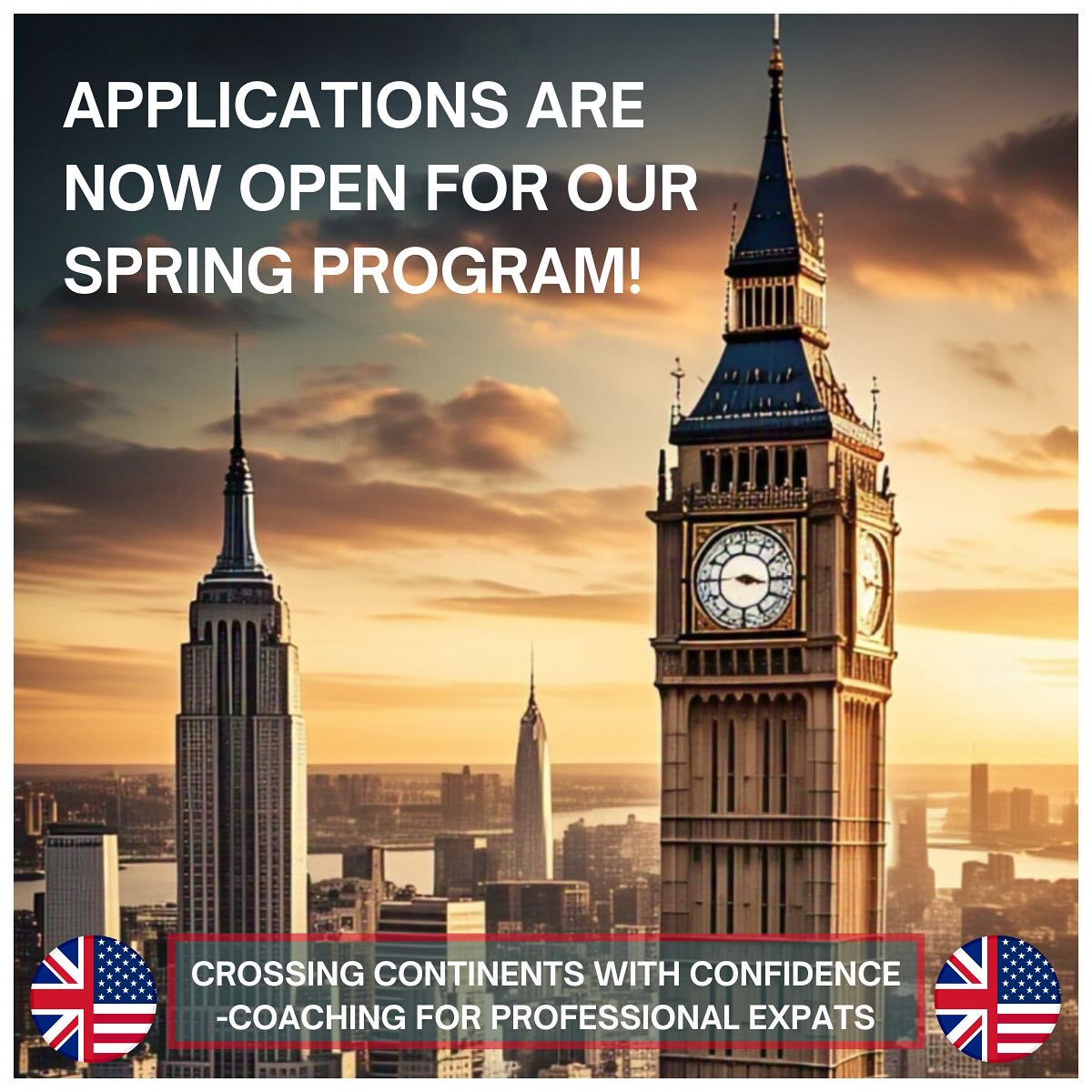 ๐ Making the Move from the UK ๐ฌ๐ง to the US ๐บ๐ธ (or vice versa)?
A new country. A new culture. A whole new professional landscape. Exciting? Absolutely! Challenging? Without a doubt.
Even the most experienced leaders face hurdles - adapting to different business norms, rebuilding networks, and managing the personal impact of such a major transition.
Thatโs why "Crossing Continents with Confidence" was created - to help expat professionals navigate change, overcome challenges, and thrive through personalized 1:1 coaching and the support of a group of like-minded professionals on a similar journey.
๐ New cohort launching this Spring! Whether you're preparing for your move or have relocated within the last two years, letโs set you up for success so you can thrive in your new environment.
๐ฉ DM me to learn more! Or go to the link in my bio!
#dowhatmakesyoursoulshine #ExpatLife #CareerAbroad #ThrivingAbroad #Leadership #GlobalMobility #InternationalCareer #UKtoUSA #USAtoUK #NewBeginnings #britsinamerica #englishmaninnewyork #nyc #london #goglobal #entrepreneurialsoul ๐บ๐ธ๐ ๐ฌ๐ง ๐ฆ