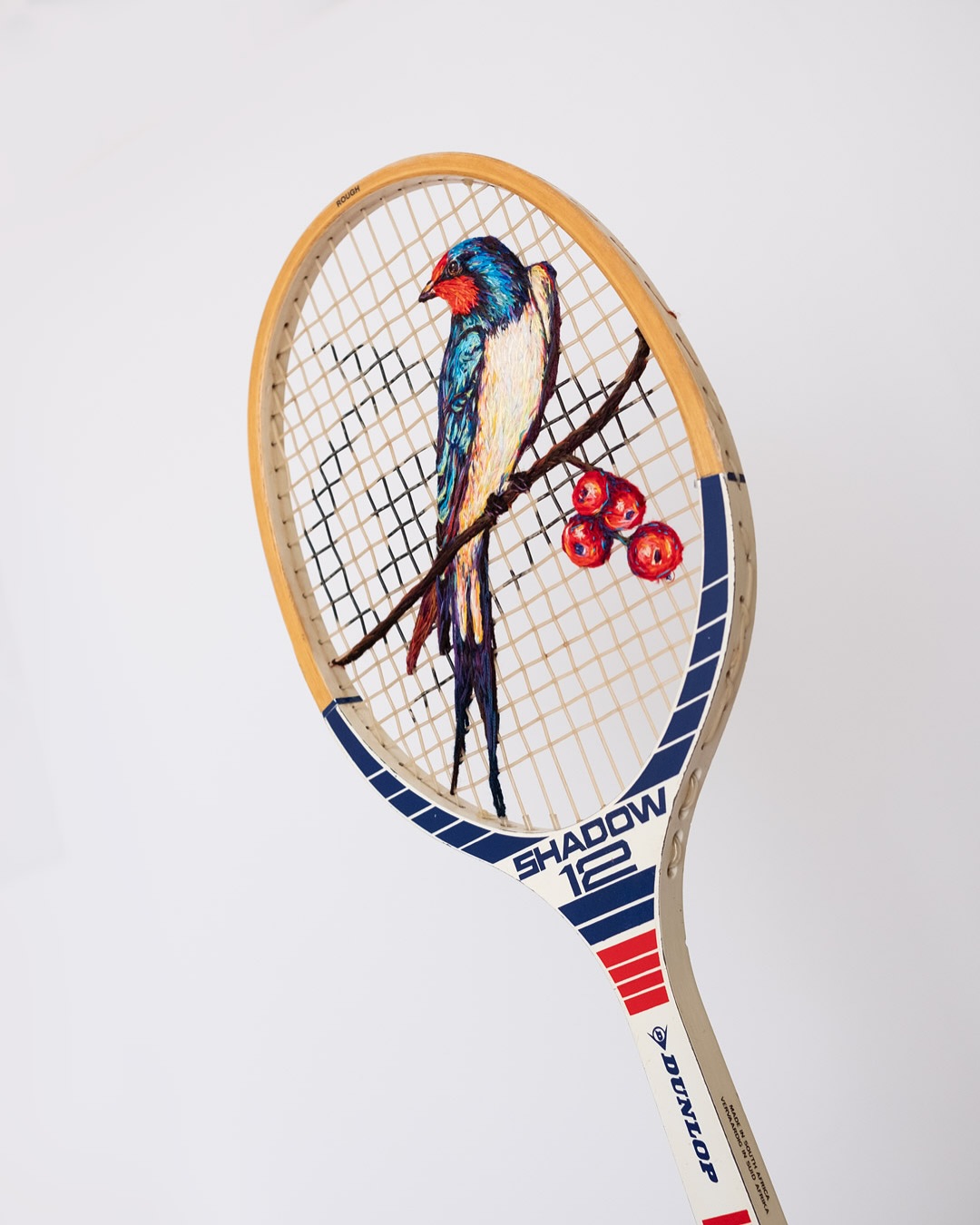 The Traveller’s Shadow is my first songbird on a racket.
My grandmother was so in touch with nature all around us and she saw beauty (and humour) in even the most mundane moments. She would notice the flowers in the pavement cracks and likely know their Latin name. She was a scientist and a poet, so she joyfully watched the routine of the local birds nesting in her small garden and found inspiration in them. I remember reading The National Geographic article about birds, and how they live alongside us, but are not of our world.
“INTRODUCTION TO THE PHILOSOPHY OF PHYSICAL SCIENCES”
by Margaret Clough
The double-collared sun-bird singing happily
on the top branches of my camphor tree
knows nothing of Dark Matter or Dark Energy.
and I, too, cannot understand how it can be
that things so strange and so perverse
can make up more than half the universe.
But I’m thankful for the gifts of hearing and of sight,
although, for all things not atomic, they might
be limited..Yet all life long
these gifts have allowed me to enjoy,
those startling colours,that sweet warbling song.
.
✨🧵🏸🦜
#whataracket #embroidery #bordados #needlework #stitch #margaretclough