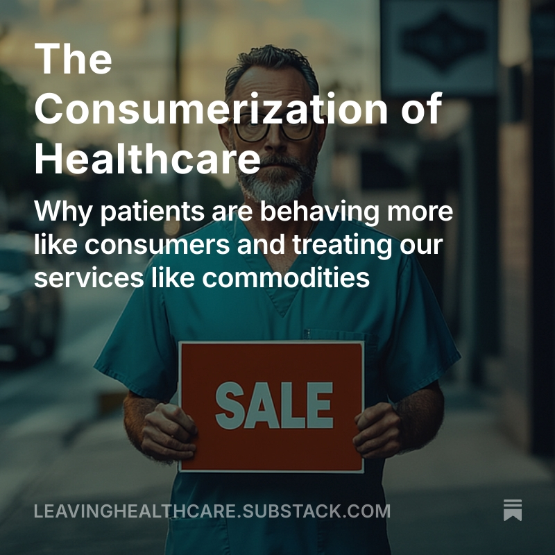 Patients today have more choice and convenience, but also more responsibility to navigate complex decisions that were once guided solely by professionals.
Substack link in bio.