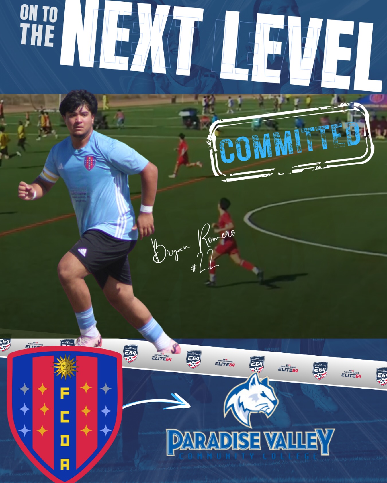Proud Moment! 🎉
We’re proud to share that Bryan Romero is taking the next step in his journey by committing to Paradise Valley Community College for Fall 2025! ⚽📚 His dedication and hard work have led him to this opportunity, and we couldn’t be happier for him.
FCDA is all about growth on and off the field, and Bryan is another great example of that. Wishing him the best as he continues his academic and athletic career at PVCC! 🔥
#FCDA #CollegeBound #FCDAFamily #PVCC #BrightFuture