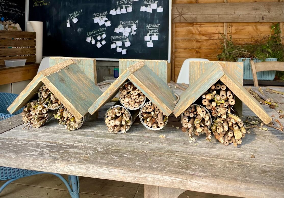 A slightly belated celebration of @worldwildlifeday making our own bee hotels 🐝
#progressiveeducation