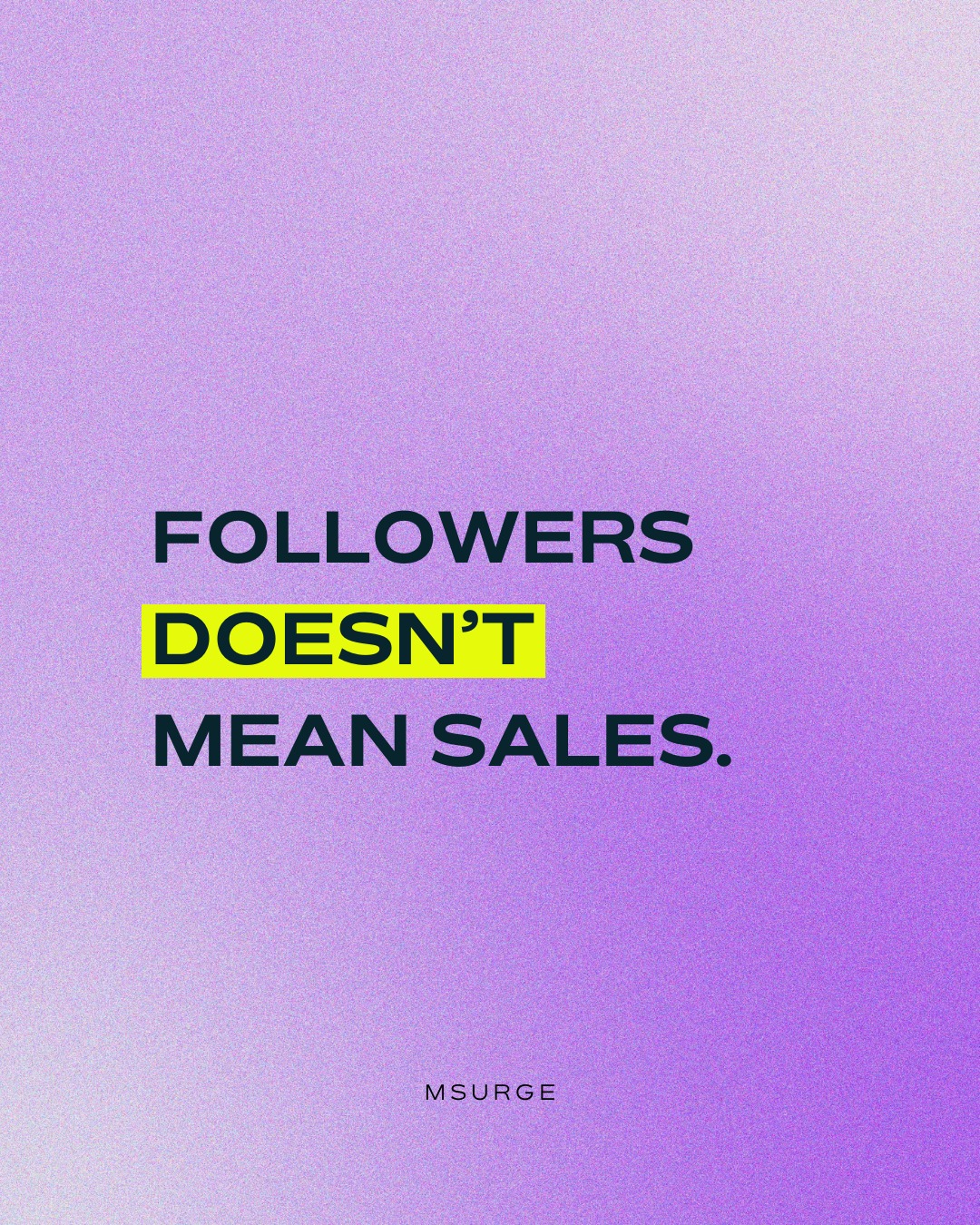 Think more trust, less transaction. 🤝 Having followers is great, but followers alone don’t pay the bills. Social media isn’t about quick sales; it’s about building credibility, trust, and relationships with your audience. That’s what turns browsers into buyers. 💡
Ready to grow a brand people actually believe in? Contact us today at www.msurge.com to make it happen!