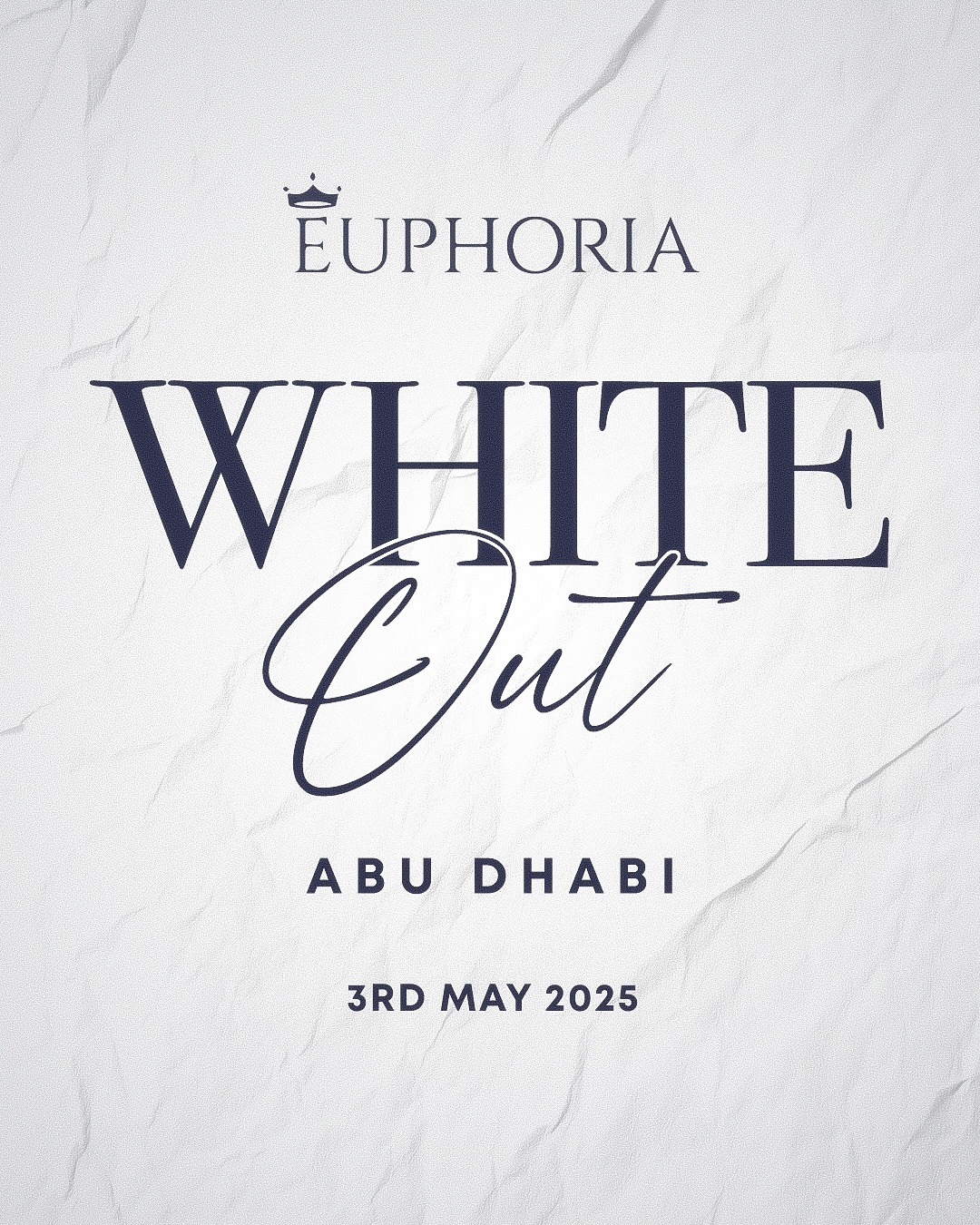 EUPHORIA IS BACK IN ABU DHABI🥳
⚪️Saturday 3rd May 🎉
⚪️ Location: Les Etoiles Nightclub (Indoor Venue)
⚪️Dress code: All White 🤩
⚪️ Email or DM For Ticket & Tables Packages 🎟️
#Euphroialdn #EuphoriaAD #whiteout