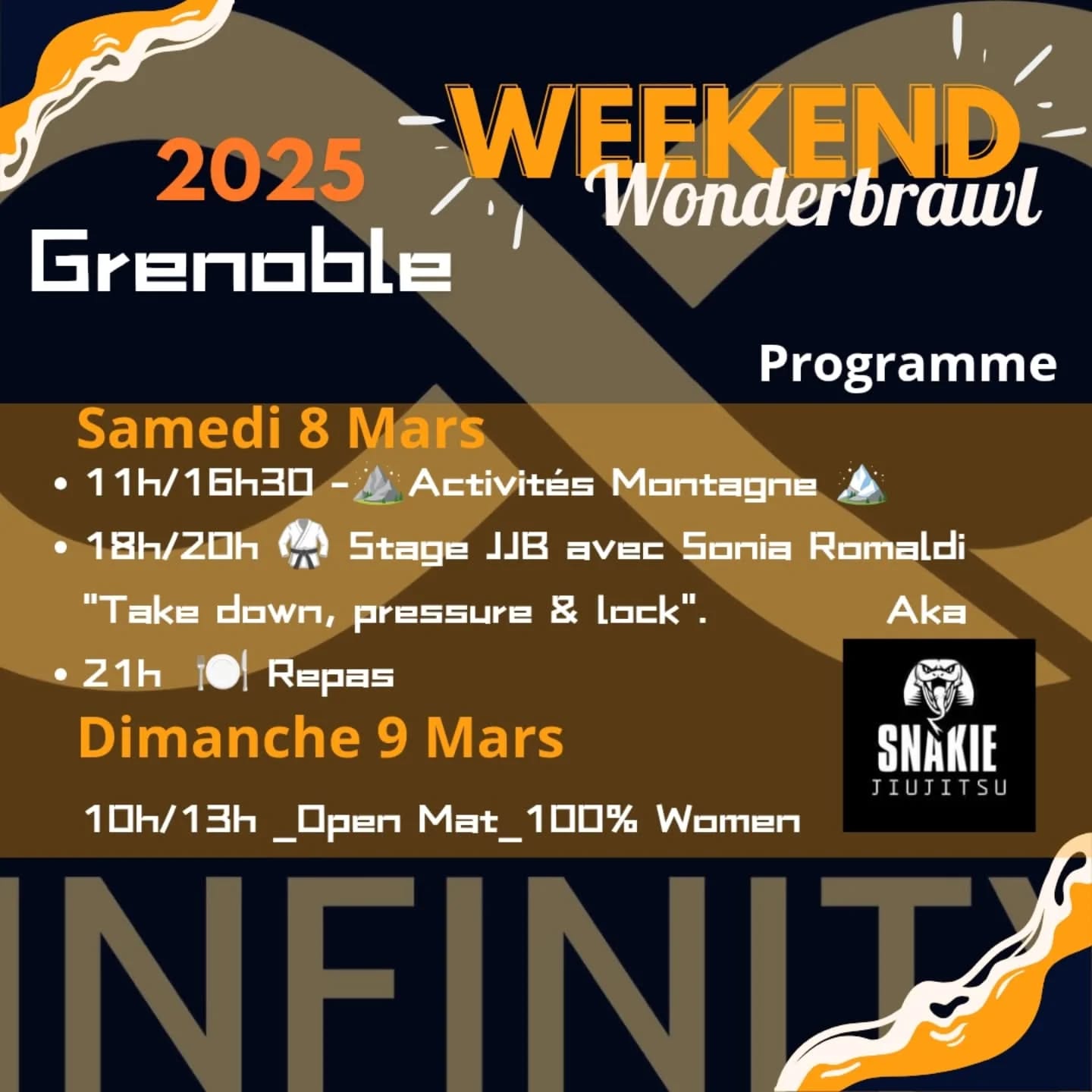 Superbe weekend avec l'équipe @wonderbrawl ...
Journée ensoleillée en montagne avec ski ⛷️ pour certaines et balade pour d'autres ...
Suivi d'un stage en fin de journée avec @sosnakie et @panda_jjb ...
Puis nous avons fini, au resto en fêtant l'anniversaire de la jeune prometteuse Wonderbrawl Ambre...
Et la suite dans la prochaine publication avec l'Open mat 100% Women...
#jiujitsuféminin #jiujitsubrésilien #jiujitsulifestyle #openmatgirl
@infinity_combat @wonderbrawl @martial.sports