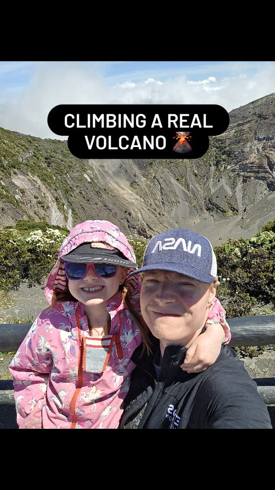 Amazing day walking up, around, and through a volcano. This kid didn't complain at all, and kicked my ass running around at 11,000ft!