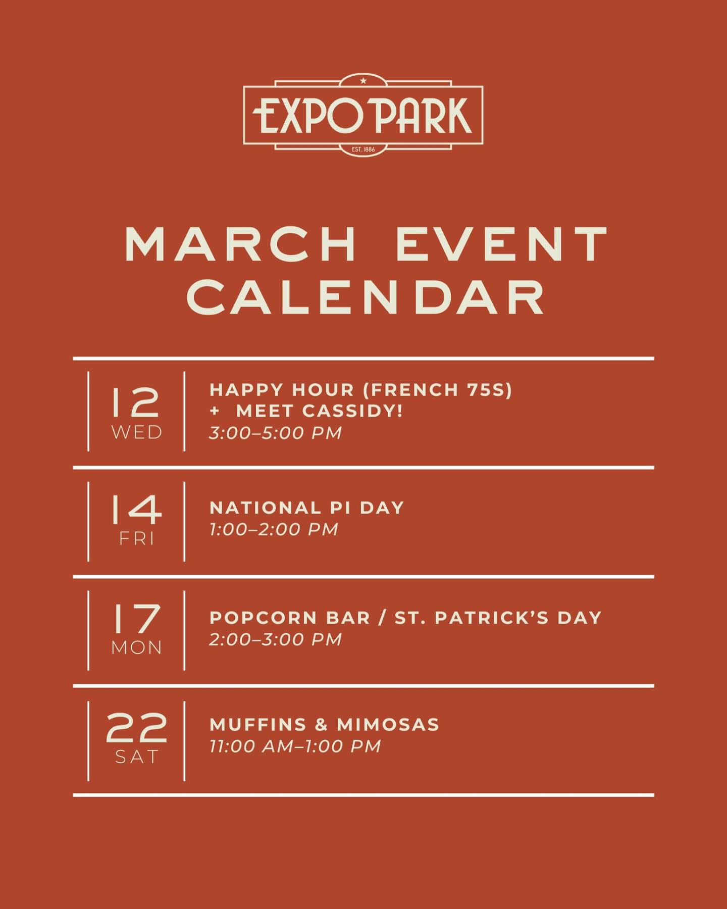 ✨🌸 Marching into spring with a lineup of exciting events! #expopark #expoparkdallas #dallastexas #dallas