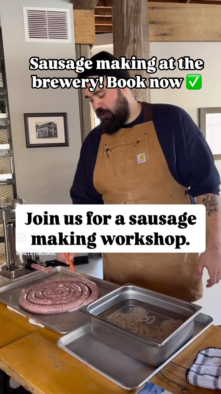 @valleysausage are coming to the brewery for some sausage making classes! Book now on their site 😀👍
