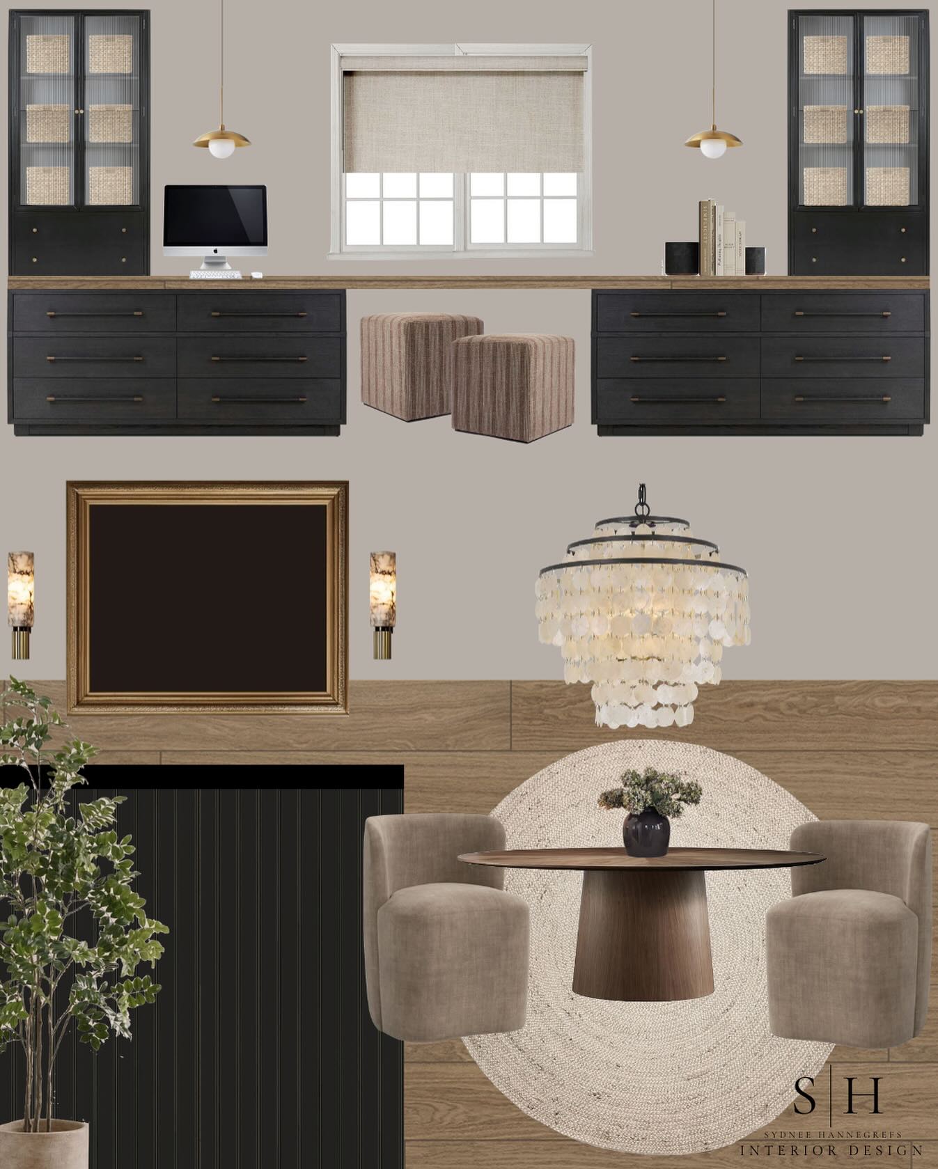 The most beautiful home office🤍 A space that is comfortable and functional while also being elegant and inspirational.