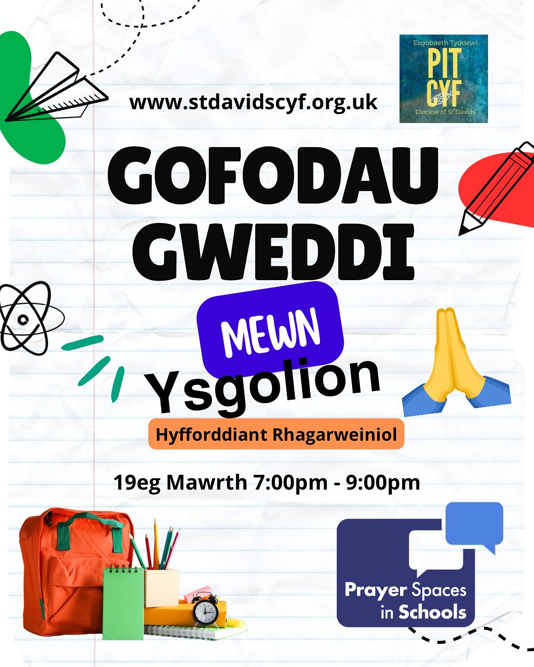 Please sign up for the prayer spaces in schools training led by Tim Abbott from prayer spaces in schools.