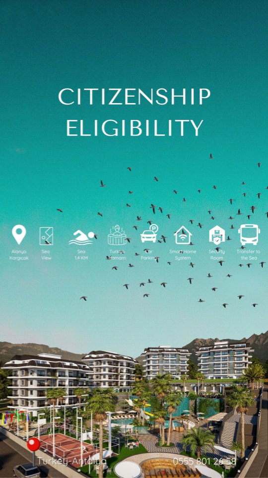 📌MILAN GARDENIA
Residential complex MILAN GARDENIA is located in the ecologically clean area of Alanya Kargicak, at the foot of the Taurus Mountains, surrounded by pine forests. MILAN GARDENIA is a modern, comfortable, highly functional housing concept in the premium segment. There will be a service to the sea. Listen to the sound of the surf and the chirping of birds, feel the salty breeze and the aroma of blooming Mediterranean gardens, and admire the view of the endless deep blue sea and majestic mountains by choosing an apartment in the MILAN GARDENIA project.
🔷Technicial Specifications
Included in the prices • Indoor pool
• Wi-fi • Sauna
• Park • Fitness center
• Concierge apartment
• 24 hours hot water
• Modern design
• Fire exit
• Child park
• Cinema
• Central satellite
• Marble kitchen countertops
• American doors
• Double window
• Floors are tiles
• Shower Cabins
• Swimming pool
• Dual phone lines.
• Waterslide
• Turkish bath
• Tennis court
• Will be on the shuttle vehicle to and from the sea.