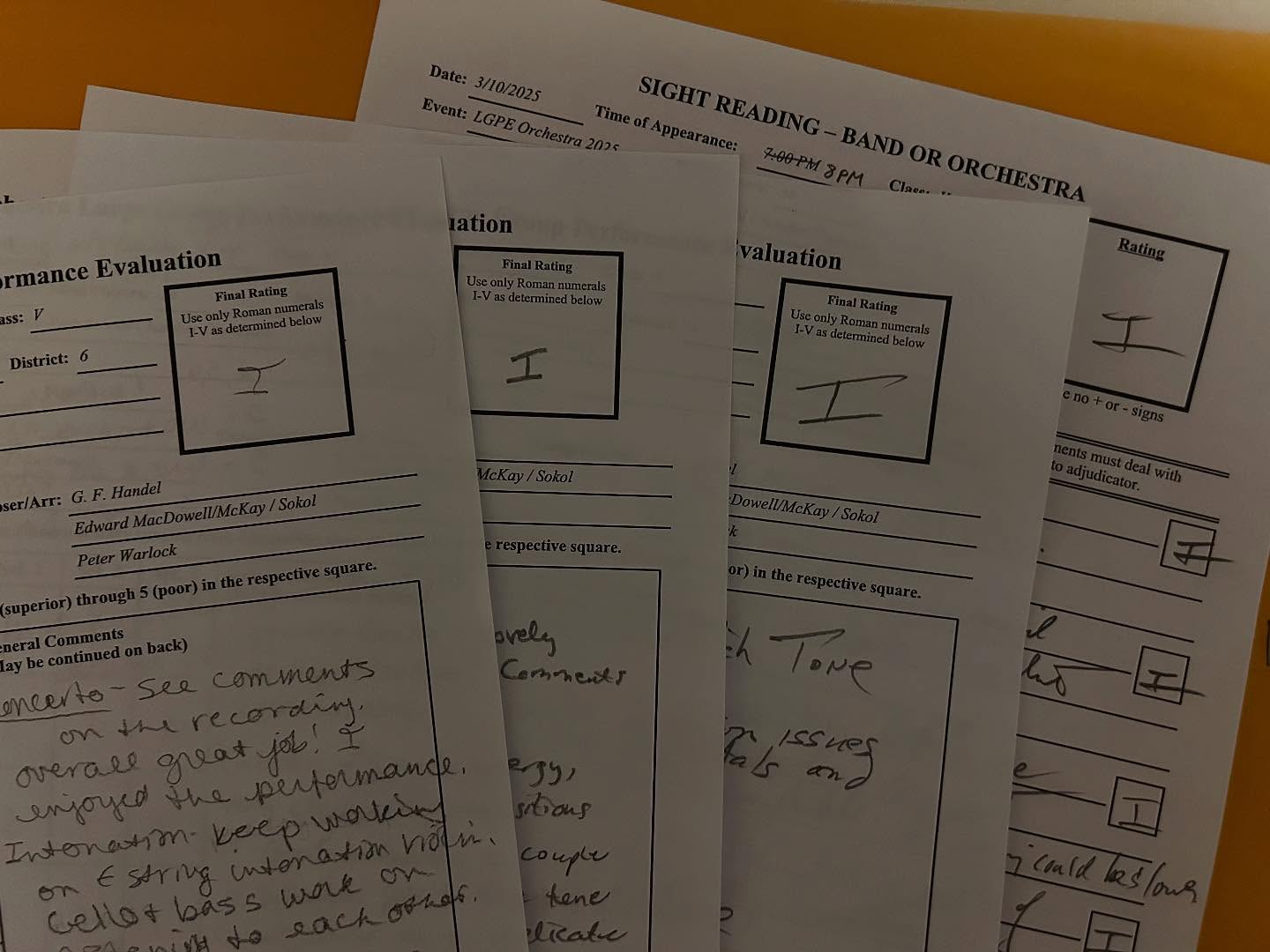 Another Superior night for Union Grove High School! The Chamber Orchestra also received straight Superior ratings tonight, meaning nothing but ONES for UGHS Orchestra!