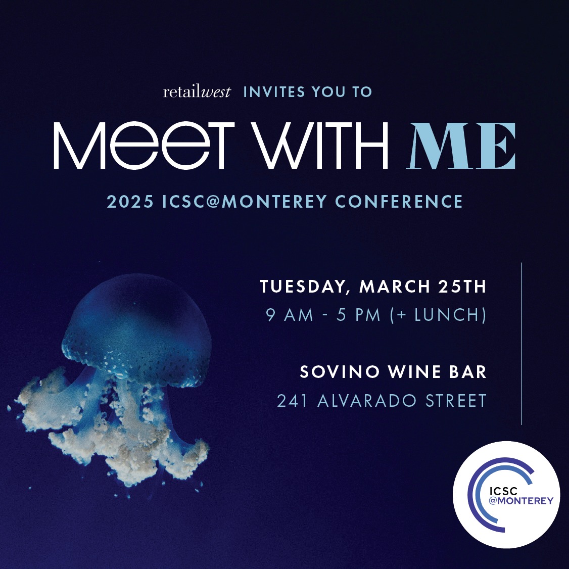 🌊 Countdown begins to the #icscmonterey conference on Tuesday, March 25th! Find us just down the plaza at Sovino Wine Bar. Lunch will be provided by #Chipotle and #ikesloveandsandwiches. 🙌 🌮👏🥪
#montereyconferencecenter #icscmonterey #icsc #tenantrep #retailleasing #montereybay
