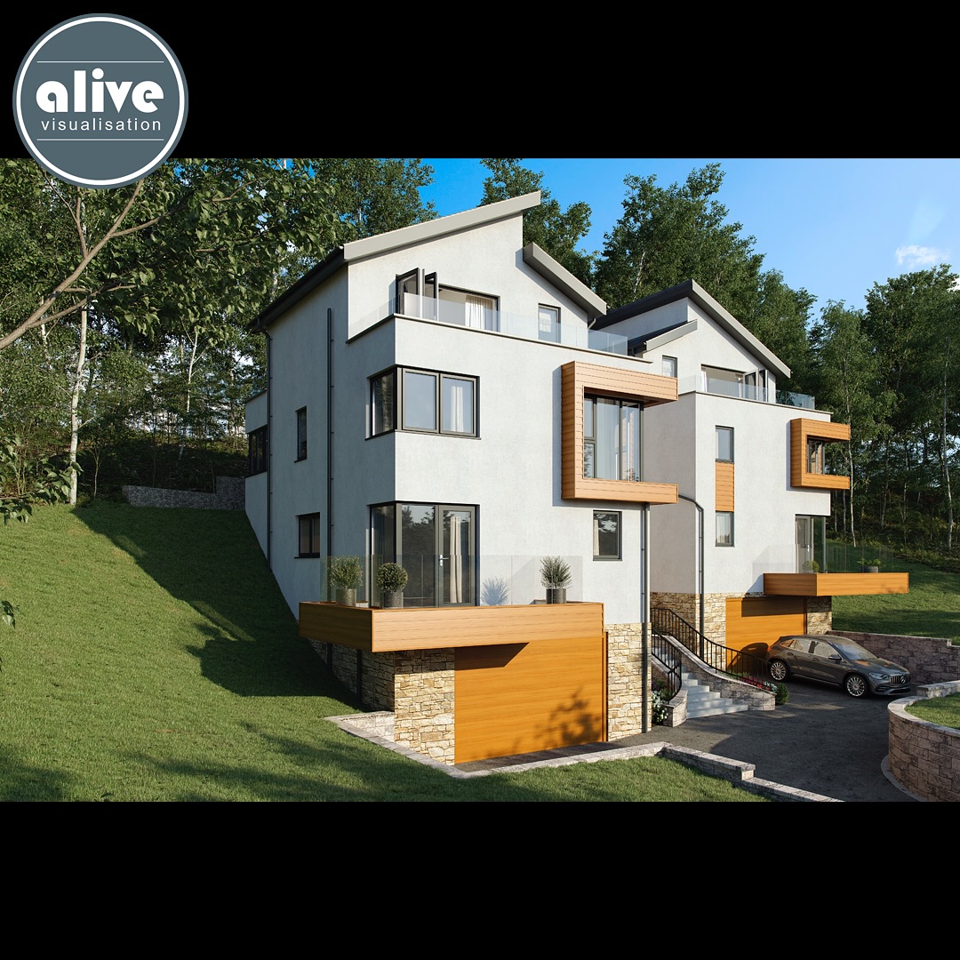 Off Plan CGI Marketing Package. Following on from our initial image, technically a street scene showing the two dwellings in situ, we now have one of two close up house type CGIs. A little different from our usual house type CGIs but still an essential part of the package.
.
.
We are ALIVE VISUALISATION 3D Architectural CGI Studio - Servicing the North West, North Wales & Anglesey with high quality CGIs - www.AliveVisualisation.co.uk
.
.
#CGI #CGIs #3drenders #propertydevelopment #propertymarketing #3dvisualisation #alivevisualisation #propertydeveloper #propertybrochure #architecturalvisualisation #architecturalcgi #architect #architects #propertyforsale #Cheshire #property #architects #newhomes #Chester #planningpermission #StHelens #propertyforsale #Liverpool #NorthWales #NorthWest #IsleOfAnglesey #alivevisualisation
www.AliveVisualisation.co.uk