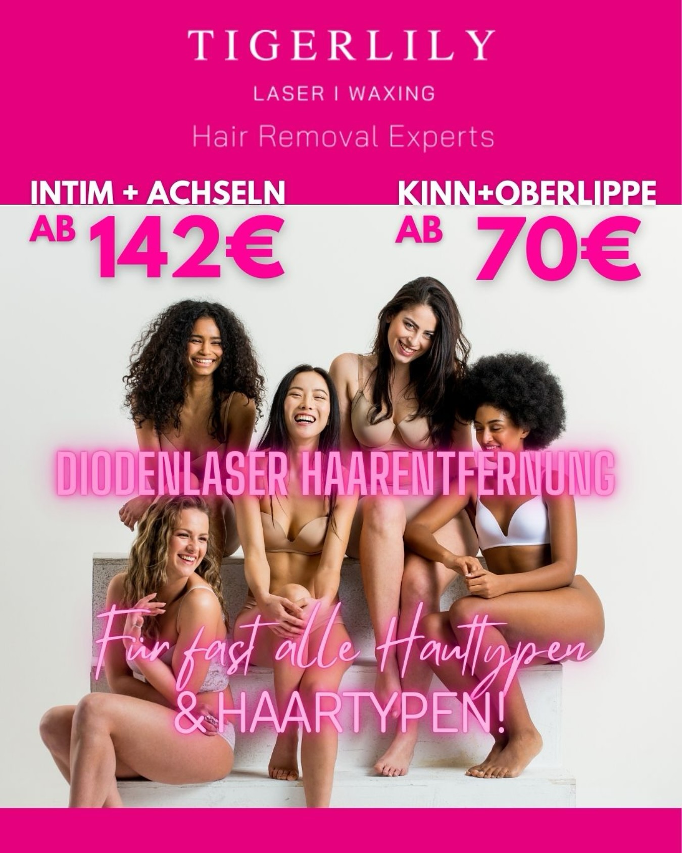 ✨ Diodenlaser Haarentfernung – Für fast alle Haut- & Haartypen! ✨
Bye-bye Rasur, hallo seidig-glatte Haut!
Mit unserer hochwertigen 3 Wellenlängen Diodenlaser-Technologie von @beautytechnik_ sagen wir unerwünschten Härchen den Kampf an – schmerzarm, effektiv und langanhaltend!
💖 Preise ab:
👉 Intim + Achseln: 142€
👉 Kinn + Oberlippe: 70€
Kein ständiges Rasieren oder schmerzhafte Wachsstreifen mehr – stattdessen glatte Haut, die sich einfach traumhaft anfühlt!
📍 Tigerlily Waxing x Laser
🔗 Jetzt Termin sichern und nie wieder über Stoppeln nachdenken! www.tigerlily-waxing.de
#diodenlaser #haarentfernung #haarentfernungberlin #Laserhairremoval #BerlinBeauty #SmoothSkin #tigerlilywaxing #tigerlilylaser