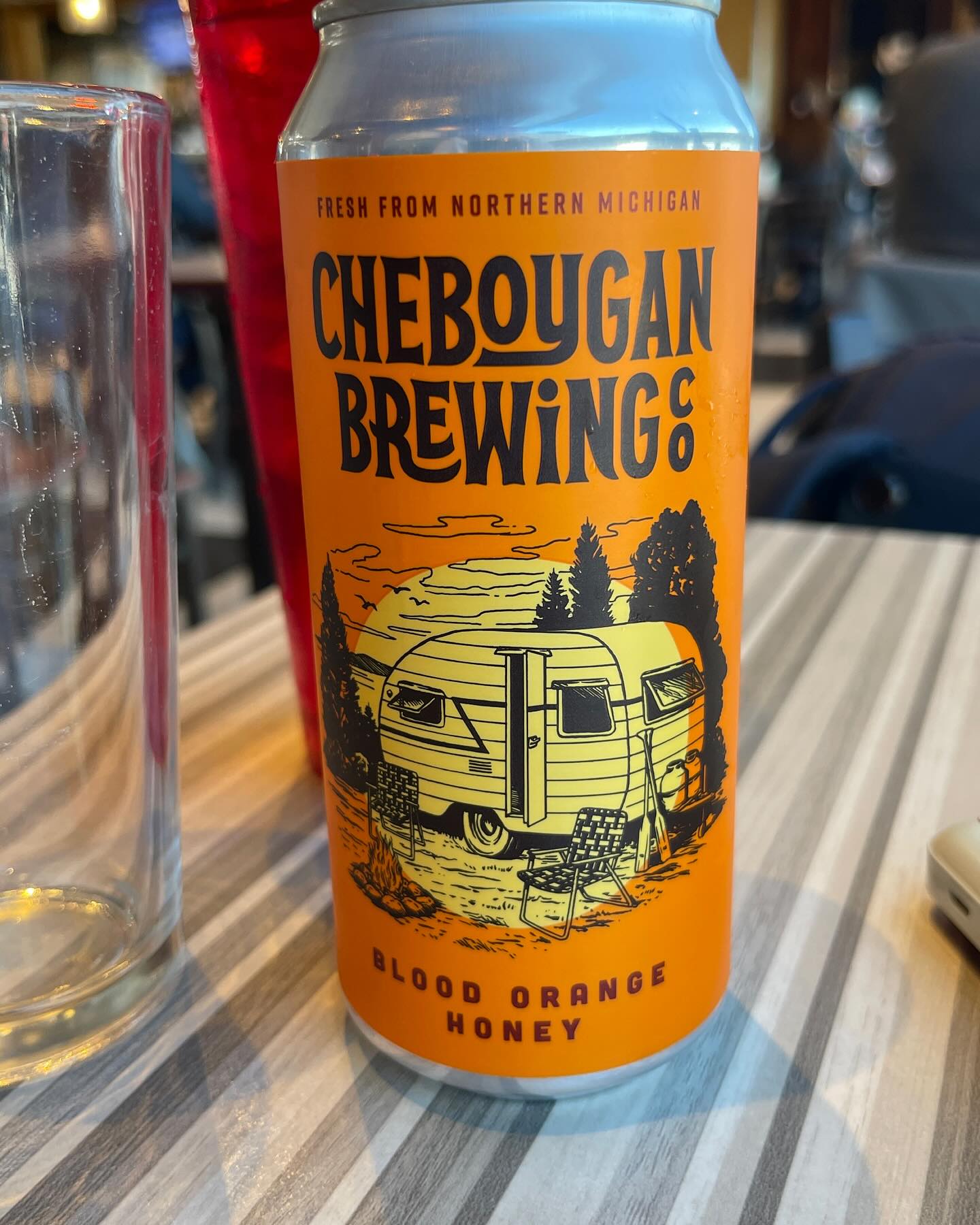 Grabbing a local beer before heading home.