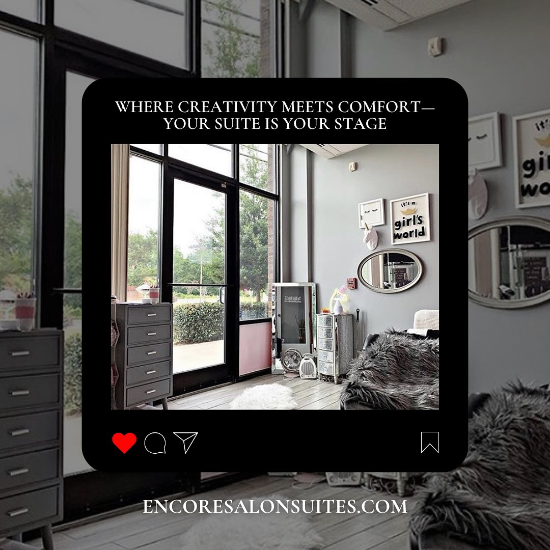 ✨ Where Creativity Meets Comfort – Your Suite, Your Stage! ✨
At Encore Salon Suites, we provide more than just a workspace—we offer a luxurious, fully customizable suite designed to help your business thrive! With amenities like a relaxing break room, dedicated color & wash stations, and free marketing support, you’ll have everything you need to build your brand in style.
Step into your spotlight and take control of your future—because at Encore, your suite is your stage! 
📍 Locations: Woodstock | Sandy Springs | Midtown | Marietta | Sandy Springs North (Coming Soon!)
#mariettabarber #woodstockbarbers #sandyspringsstylist #salonsuitesatlanta #atlantasalonspace #mariettasalonsuites #atlsalonsuite #woodstockGA #encoresalonsuites #mariettaesthetician #woodstockmua #mariettahairsalon #woodstock #mariettarental #encoresalonsuitesmarietta #sandyspringsmassagetherapist #mariettamua #mariettastylist #mariettabarbers #mariettastylists #atlaesthetician #atlhair #atlbraids #woodstockstylists #sandyspringsmuas