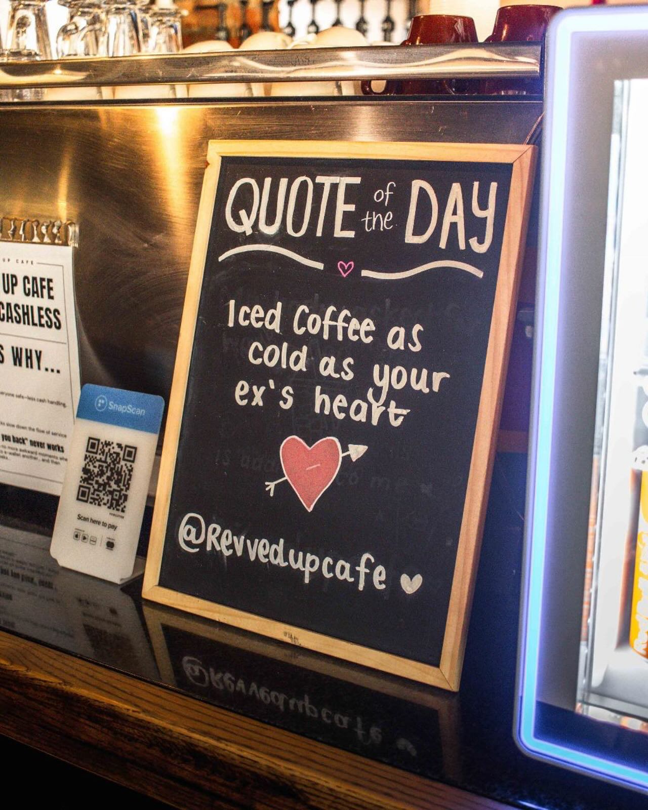 Colder than your ex’s heart, but way sweeter. ❄️☕ Come grab an iced coffee—no emotional baggage included ! #revvedupcafe #lovecapetown #icedcoffee #thingstodoincapetown