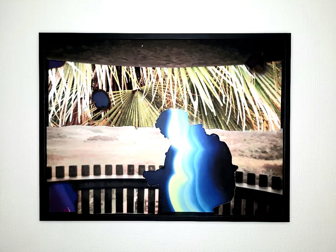 Wees de Oceaan! 60 x 80 cm
Fading Memories Series
Multilayered Photography collage
Taken with Nikon AF200, printed on Hahnemühle Photo Rag, black wooden frame
2025
My photographic collages illustrate how our memories fade and merge with older or forgotten ones. Over time, these memories blur together, making it difficult to accurately interpret the emotions felt in those moments. The burnt spots symbolize memory loss, erased by time or diseases. Through these works, I also confront my own fear of losing precious memories, just as I witnessed my father quickly lose a large part of his own due to Huntington Disease.
#photography #collage #analog #photo #art #waves #lights #architecture #sand #architecture #delphianopencall #travel #luxembourg #strand #straat #artist #Lëtzebuerg #nikon #nikonaf200 #lomography #beach #netherlands #nederland #hahnemuehle_global #amsterdam #ouddorp #plants #botanic #neon #nature #middelburg