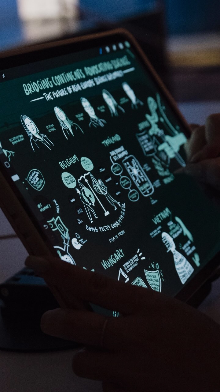 #Graphicrecording is real-life visual note-taking on an event. It is a tool to help participants enjoy, better memorise and engage. Participants always love it 🤩✨🤳
#liveillustration #conference #event #digitalisation #innovation