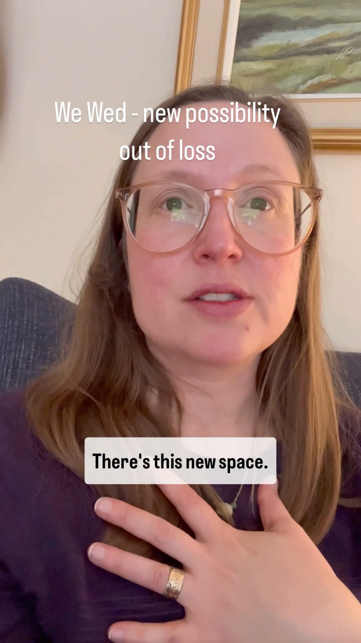 We Wed - The choice to let go, be changed, and move into new possibility. Our recent disassembly and gasp (I feel bashful) throwing out our piano… revealed new possibilities. We had plans for the new space… yet we are actually choosing to use the space now in an unexpected way now that it’s here.
Grief/sadness is interwoven with gratitude and newness.