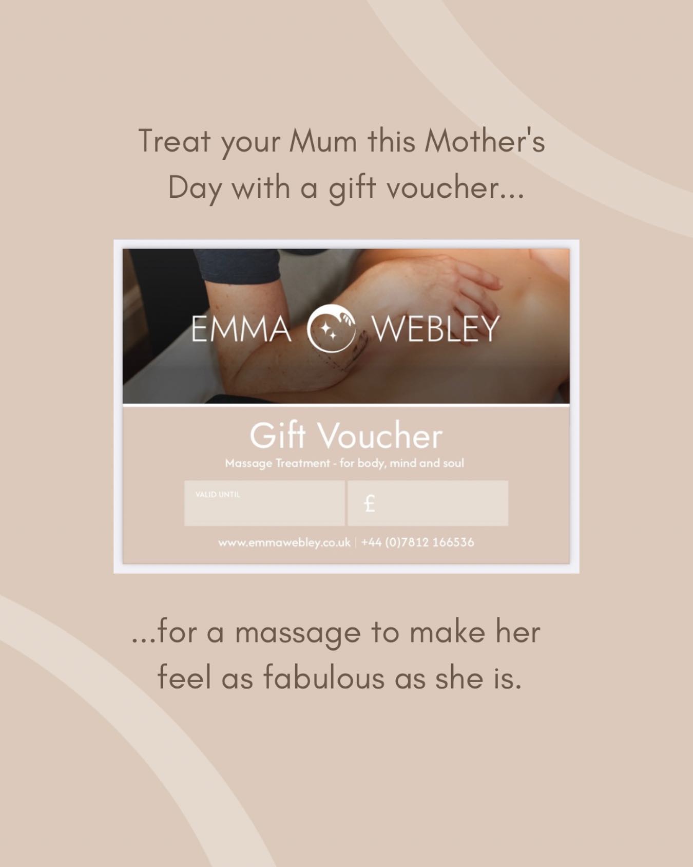 ✨ Gift vouchers can be bought in whatever amount you would like, whether that’s to cover the full cost of a 60 or 90 minute massage, or simply a partial payment, as if to give a gentle nudge towards some much-deserved self care. 💞
www.emmawebley.co.uk/gift-voucher
#mothersdaymassage
#chichestermassagetherapy
#chichestermassagetherapist
#smallbusinesschichester
#mindbodysoulchichester
