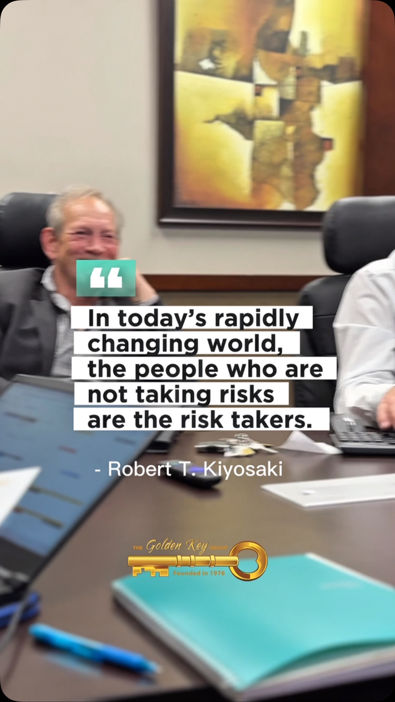 “ In today’s rapidly changing world, the people who are not taking risks are the risk takers.” - Robert T. Kiyosaki
.
.
.
.
#RealEstate #Wisdom #Truth #roberttkiyosaki #richdadpoordad #MondayMotivation
