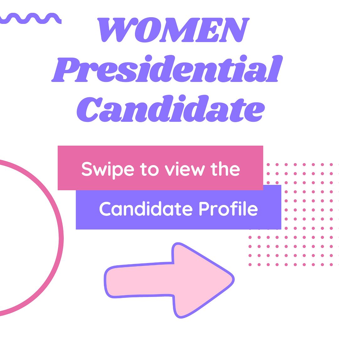Here is our candidate for the WOMEN presidential election!