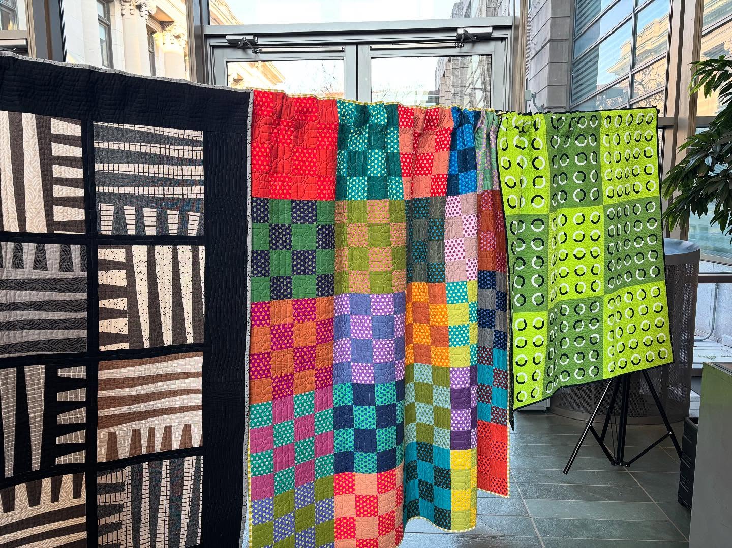 Stopped by the History Museum to check out the Thursday night event - women in textiles. It was a lovely evening. #weaving #quilts #fibers