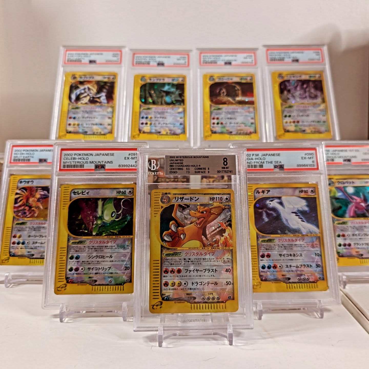 It has been a super long time in the making, but I have finally completed a huge goal of mine - the completion of the Japanese E series sets, and a big thanks to @cardmastersuk for selling me the Crystal Charizard!
Seeing all the cards together is a beautiful and unique display that I feel very privileged to now have. Now it is time to relax, appreciate, and re-evaluate.
Thank you all for following along on this journey ❤️
#pokemon #pokemoncards #pokemoncollection #pokemoncollector #pokemonuk #pokemonjapan #charizard #skyridge #pokemonfan #pokemontcg #pokemoncommunity #pokemoncrystal #crystalpokemon #aquapolis #pokemonexpedition