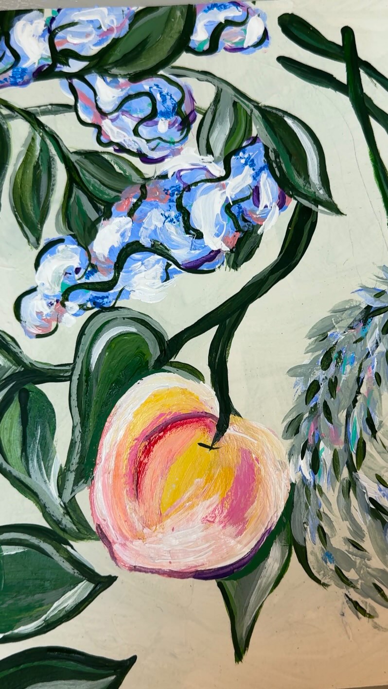 Loved making this piece! New artwork for the entry table is done. Need a painting for your home- DM for details!
#artworkforhome #painting #interiordesign #entrytable #entrytabledecor #homestyling #creatorsearchinsights #grandmillenial #handpainting #framedart