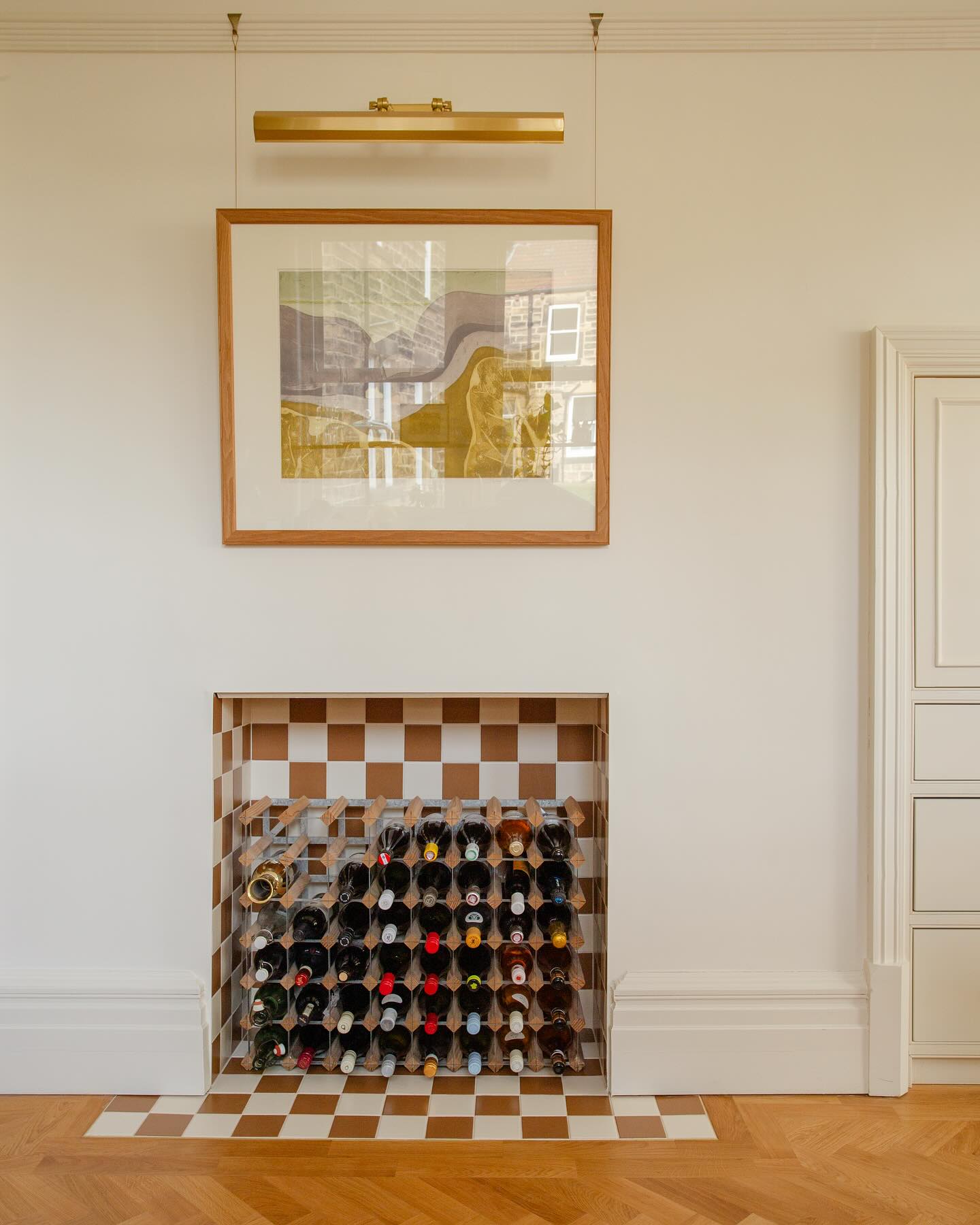 Park View Project
Designing, restoring and respecting the property you’re working within.
On all projects, the house itself becomes one of the clients. I listen and take cues from the original surrounding space, taking into account things like proportions, mouldings, window, door and room shape.
A room that ‘feels’ wrong has probably been forced to do something in can’t. A north facing room is never going to look light and airy. A murano chandelier is never going to look its best hung from a 2.4m high ceiling.
If you’re lucky enough to own period property, then don’t ignore what your four walls are saying. The clues are all there 😌
The old fireplace here looked to have been added sometime in the 90’s so we didn’t feel at all bad removing it in order to give the newly located kitchen a real focal point and little pop of pattern and colour whilst also freeing up a little extra floor space.
The original alcove joinery was in a bad way with the internals bodged together sometime in the 70’s. We replaced with almost identical units with the same moulding detail to the door as drawer fronts, even keeping the original knobs and pulls where possible. The internals are beautifully lit with power in the baking cupboard which has been made to house the mixer and microwave perfectly and a floor to ceiling pantry fit for a proper chef 🧑🍳
📷 @alicekemp__